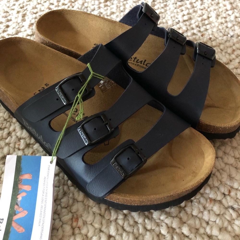 NWT Dark Blue Woogie Betula Sandals